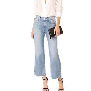 3X1 wide leg raw hem jeans